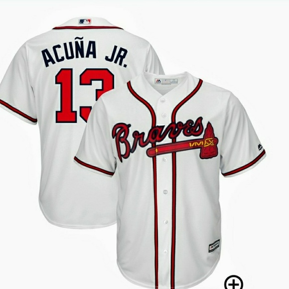 ATLANTA BRAVES MAJESTIC RONALD ACUNA JR JERSEY - Picture 7 of 7